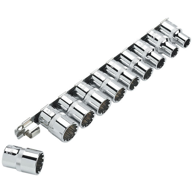 Clarke 1700789 PRO383 Professional 10 Piece _" Multi-Fit Metric Socket Set
