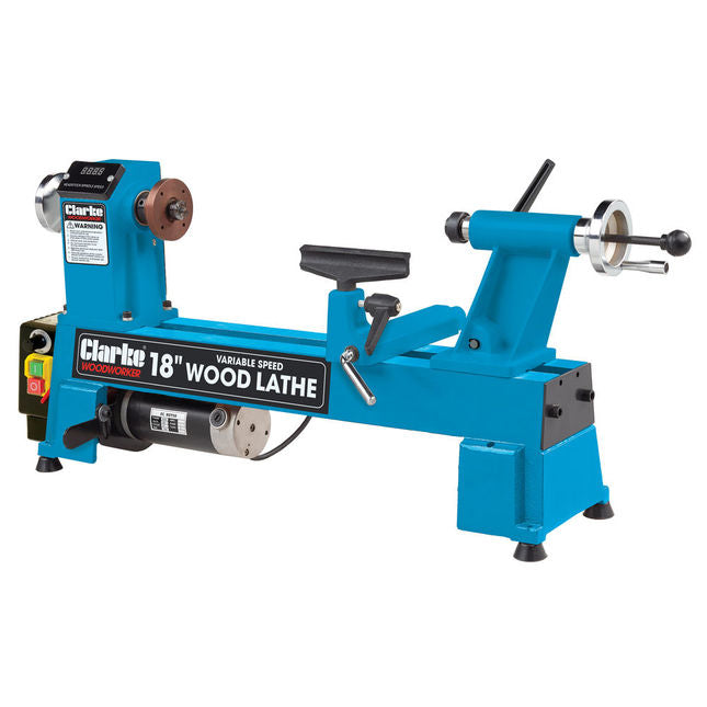 Clarke 6501661 CWL460 18" (460mm) Variable Speed Wood Turning Lathe (550W)