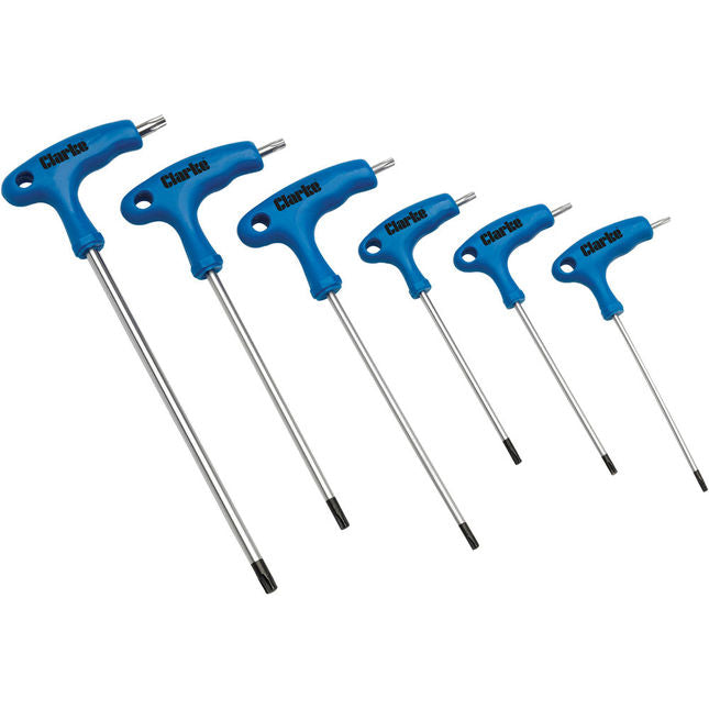 Clarke 1801912 CHT912 6 Piece T Handle Torx¨ Driver Set