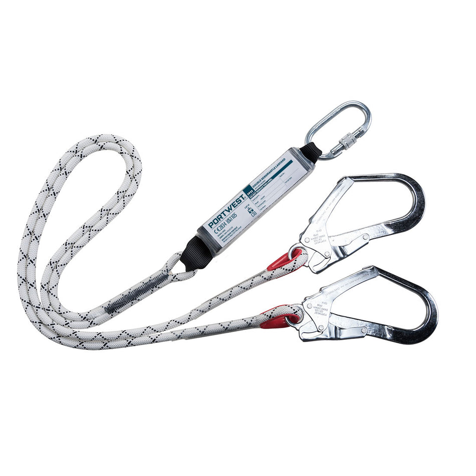 Portwest Double Kernmantle 1.8m Lanyard With Shock Absorber