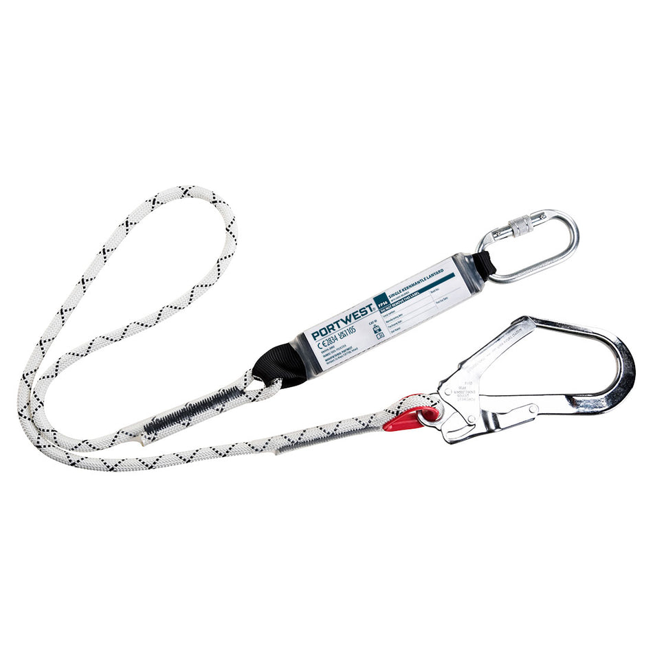Portwest Single Kernmantle 1.8m Lanyard With Shock Absorber