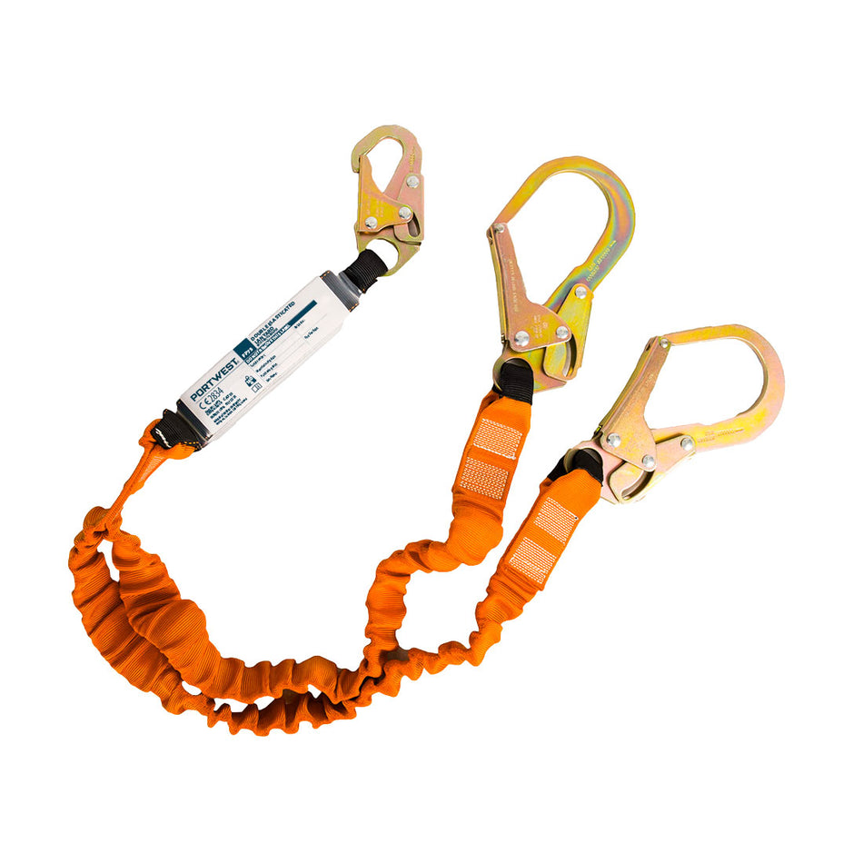 Portwest Double 140kg 1.8m Lanyard with Shock Absorber