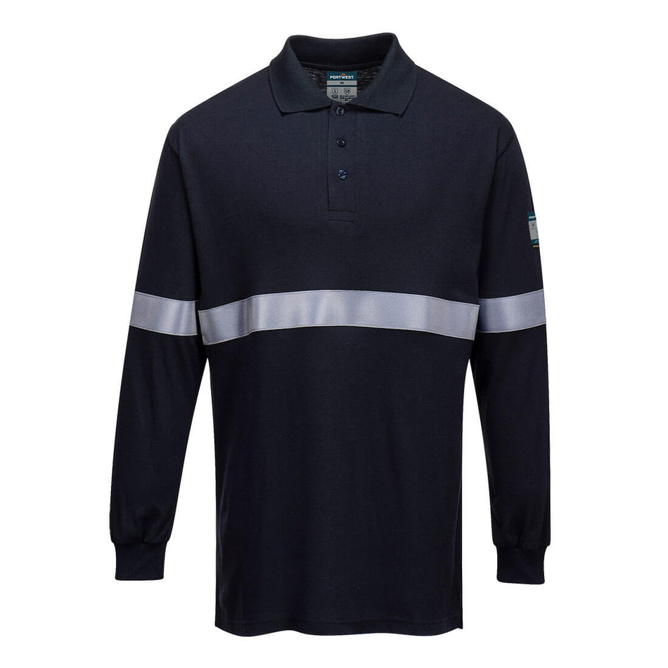 Portwest Modaflame Knit FR Long Sleeve Polo Shirt