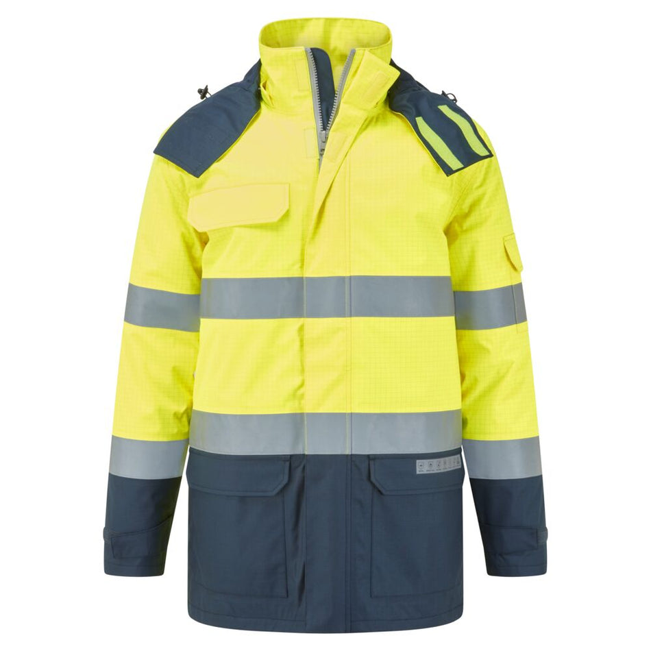 Portwest Bizflame Rain+ Hi-Vis Multi-Norm Contrast FR Winter Jacket