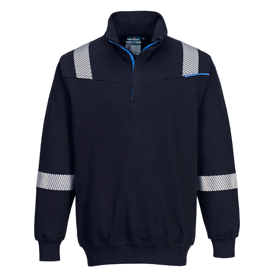 Portwest WX3 Modaflame Knit FR 1/4 Zip Sweatshirt