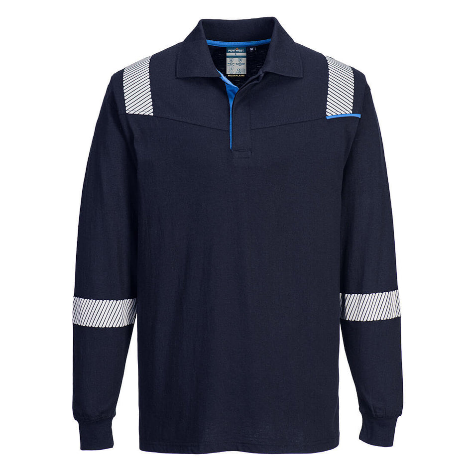 Portwest WX3 Modaflame Knit FR Long Sleeve Polo Shirt