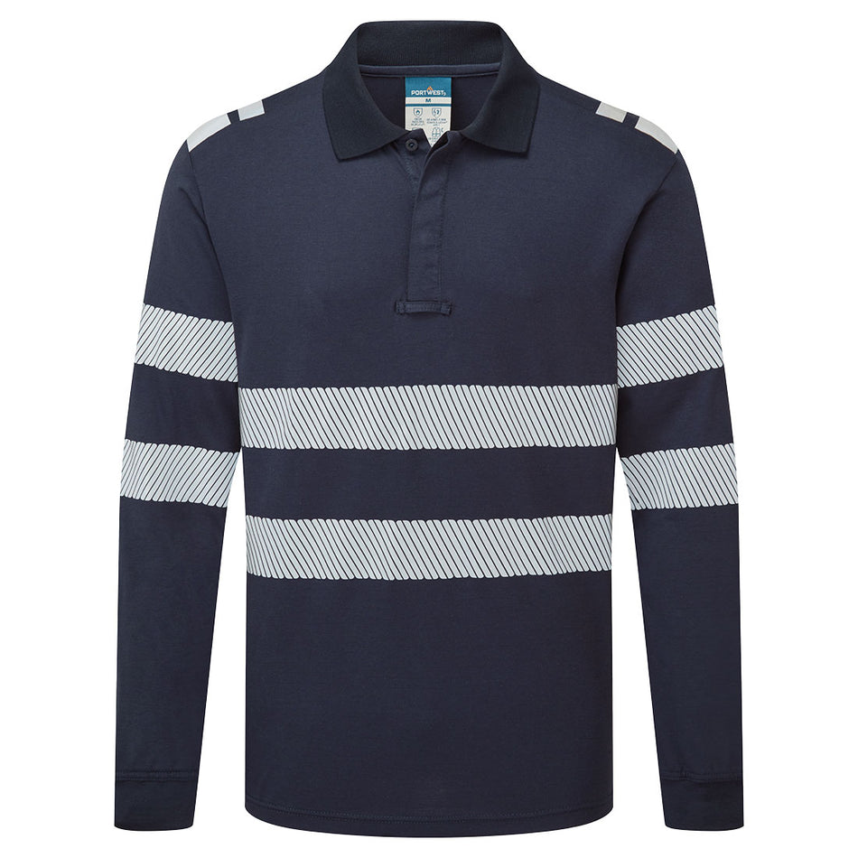 Portwest PW3 Modaflame Knit FR Long Sleeve Polo Shirt