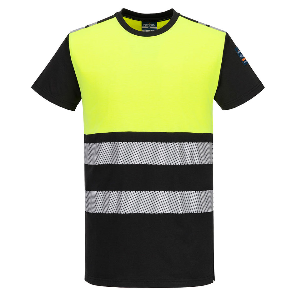 Portwest PW3 Modaflame Knit Hi-Vis Class 1 FR Short Sleeve T-Shirt