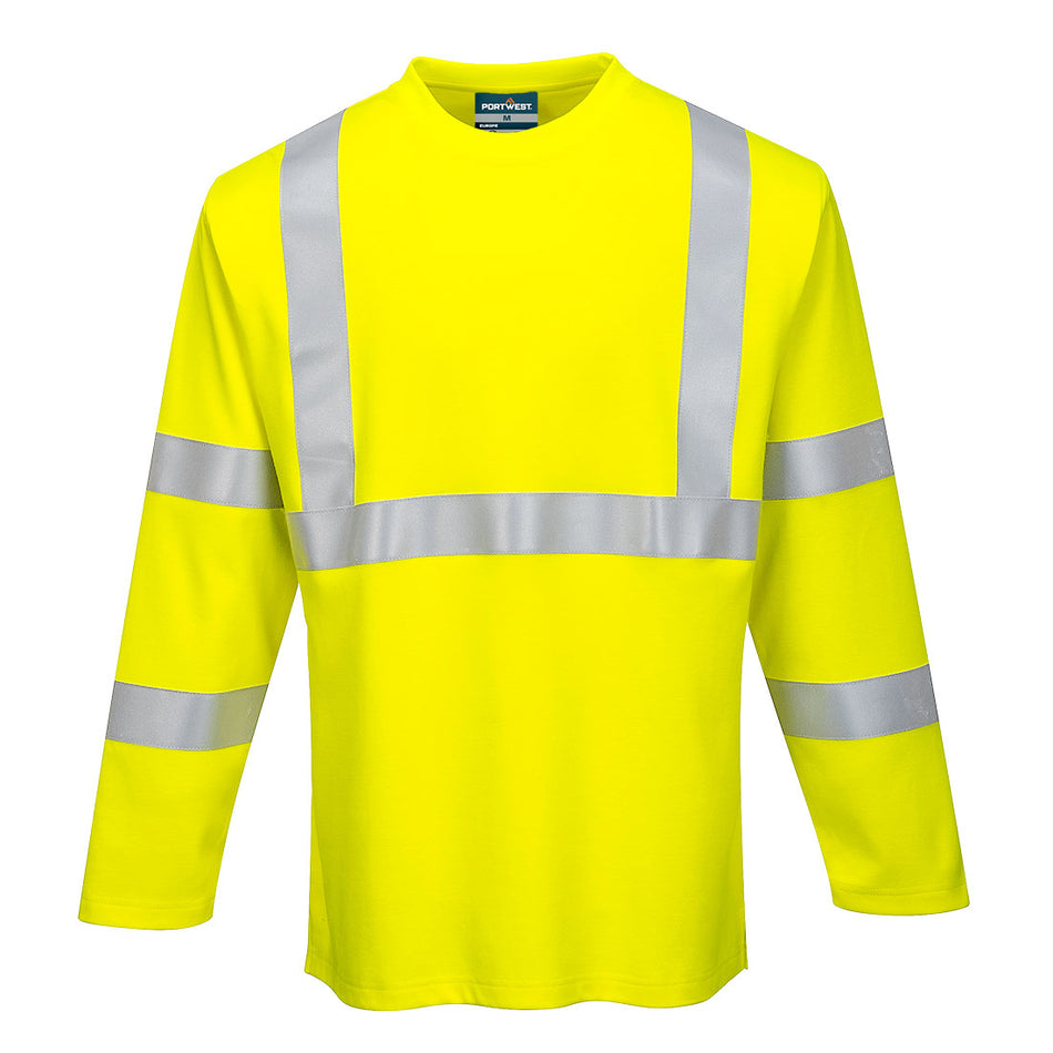 Portwest Modaflame Knit Hi-Vis FR Long Sleeve T-Shirt