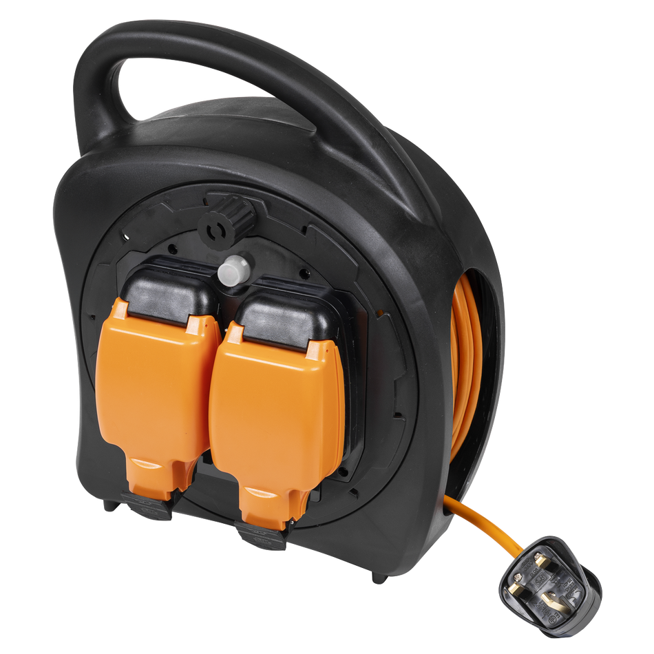 Sealey GCR20 20m Weatherproof Extension Reel with Thermal Trip 2 x 230V