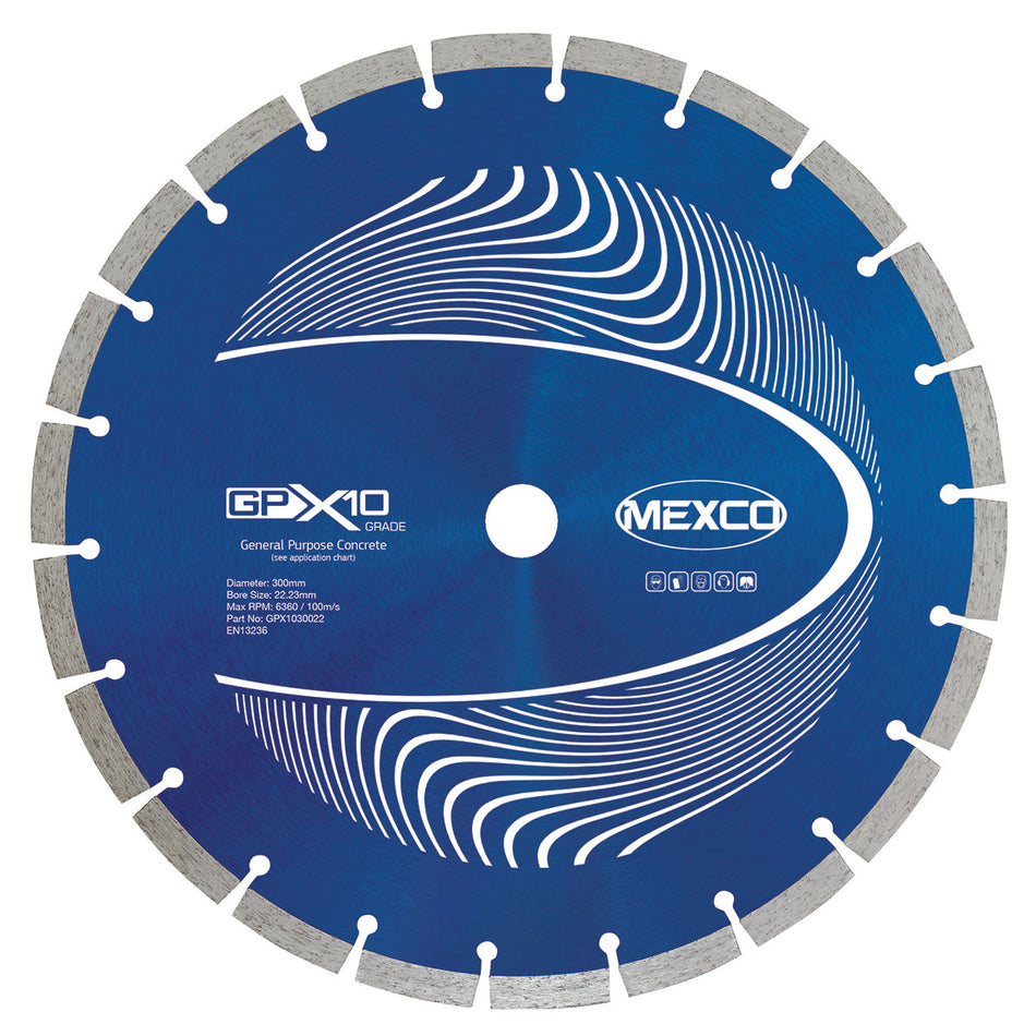 Mexco GPX1030022 300MM CONCRETE X10 GRADE 22.23MM BORE