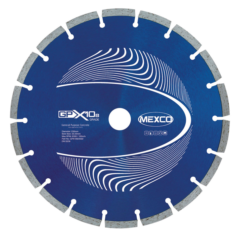 Mexco GPX10823022 230MM CONCRETE X10 GRADE (8MM SEGMENT HEIGHT)