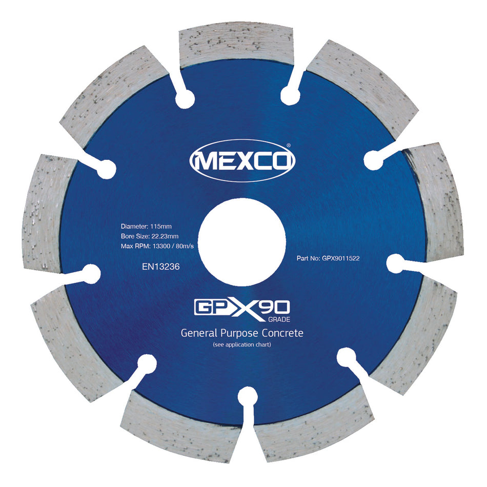 Mexco GPX9011522 115MM CONCRETE X90 GRADE