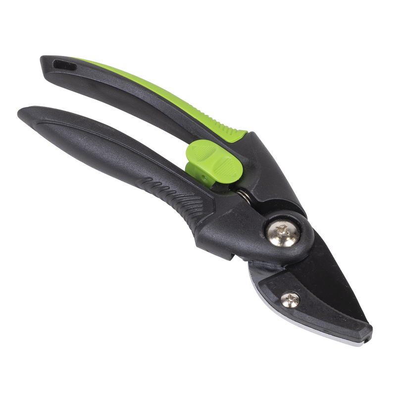 Sealey GTSG002 Anvil Secateurs with Soft Grip Handle, Safety Lock & Carbon Steel Blade, 208mm