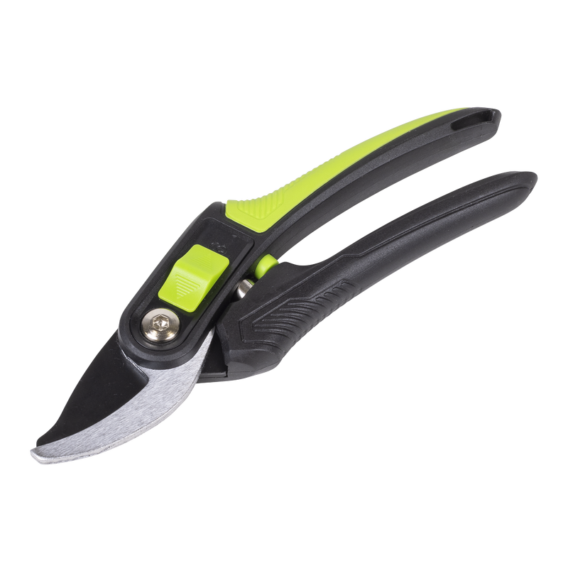 Sealey GTSG004 Bypass Secateurs with Soft Grip Handle, 3-Stage Safety Lock & Carbon Steel Blade, 220mm
