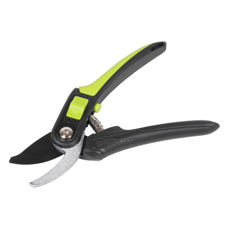 Sealey GTSG004 Bypass Secateurs with Soft Grip Handle, 3-Stage Safety Lock & Carbon Steel Blade, 220mm