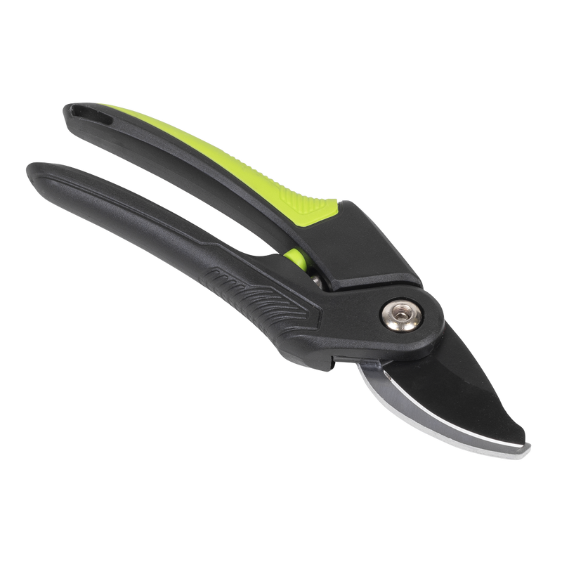 Sealey GTSG004 Bypass Secateurs with Soft Grip Handle, 3-Stage Safety Lock & Carbon Steel Blade, 220mm