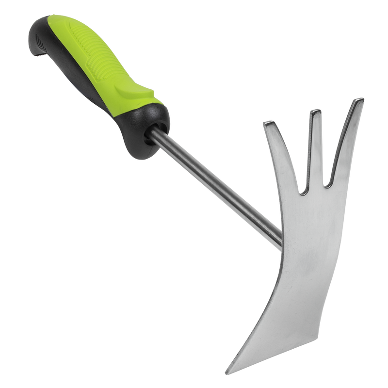 Sealey GTSG022 2-In-1 Garden Hand Tool with Soft Grip Handle & Stainless Steel Tines/Blade