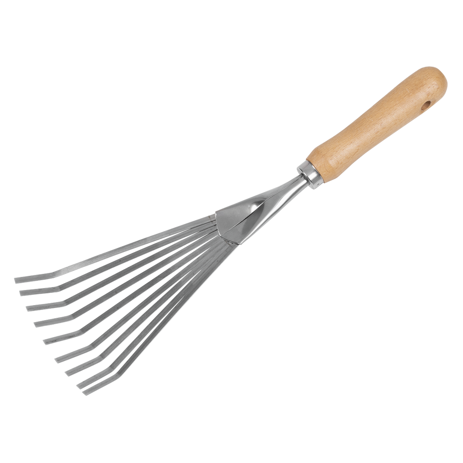 Sealey GTWH001 Premier Leaf Hand Rake with Ash Handle & Stainless Steel Tines