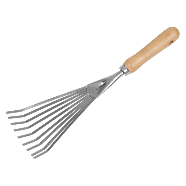 Sealey GTWH001 Premier Leaf Hand Rake with Ash Handle & Stainless Steel Tines