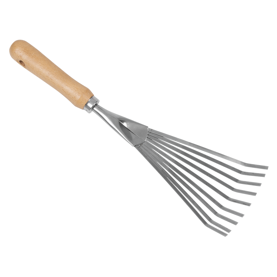 Sealey GTWH001 Premier Leaf Hand Rake with Ash Handle & Stainless Steel Tines