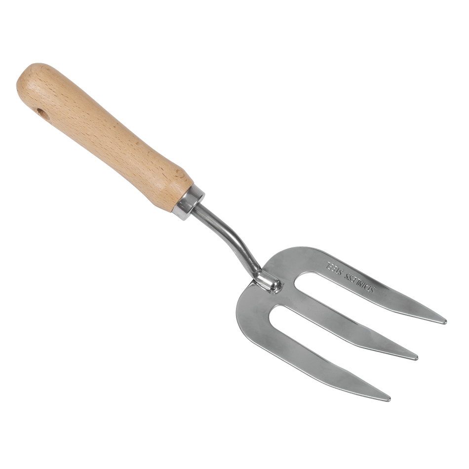 Sealey GTWH007 Premier Garden Hand Fork with Ash Handle & Stainless Steel Tines