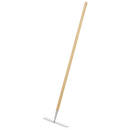 Sealey GTWH011 Premier Garden Rake with Long Ash Handle & Stainless Steel Tines