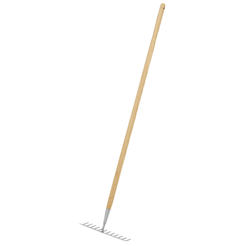 Sealey GTWH011 Premier Garden Rake with Long Ash Handle & Stainless Steel Tines