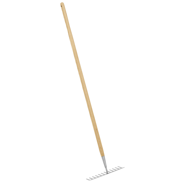 Sealey GTWH011 Premier Garden Rake with Long Ash Handle & Stainless Steel Tines