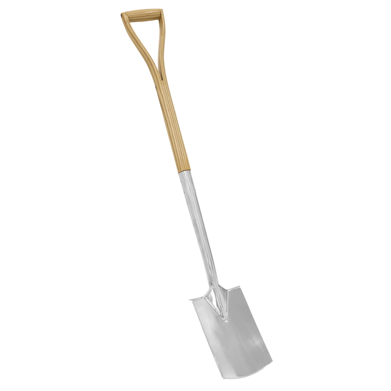 Sealey GTWH017 Premier Border Spade with Ash Y Handle & Stainless Steel Blade