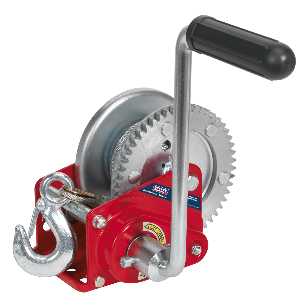 Sealey GWC1200B 540kg Capacity Geared Hand Winch with Brake & Cable