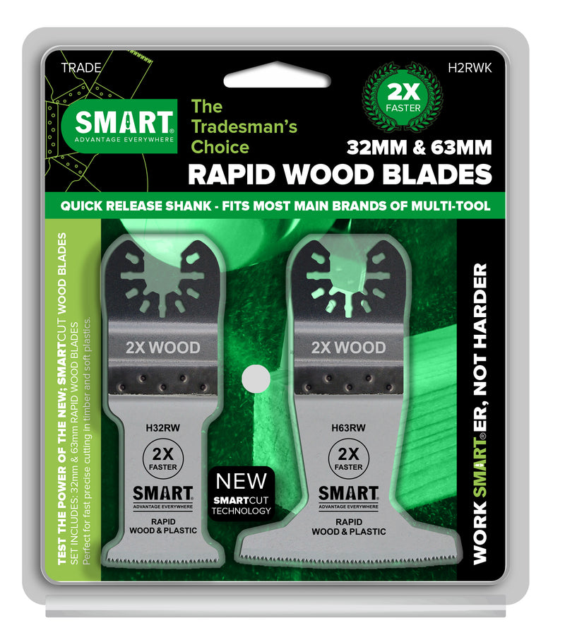 SMART H2RWK Trade Series 2 Piece Rapid Wood Blade Set