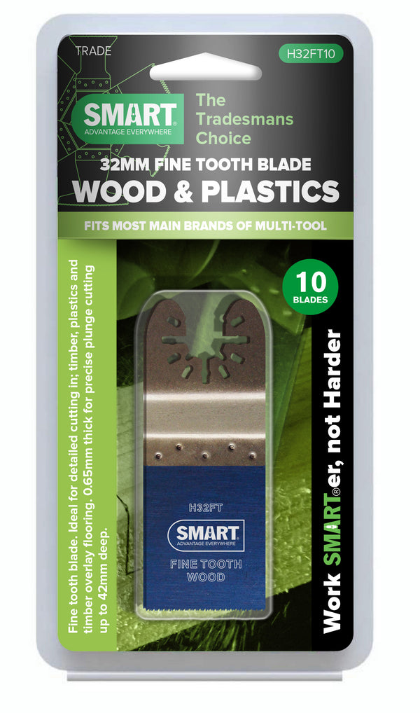 SMART H32FT10 Trade Series 32mm Fine Tooth Blade - 10 Pack