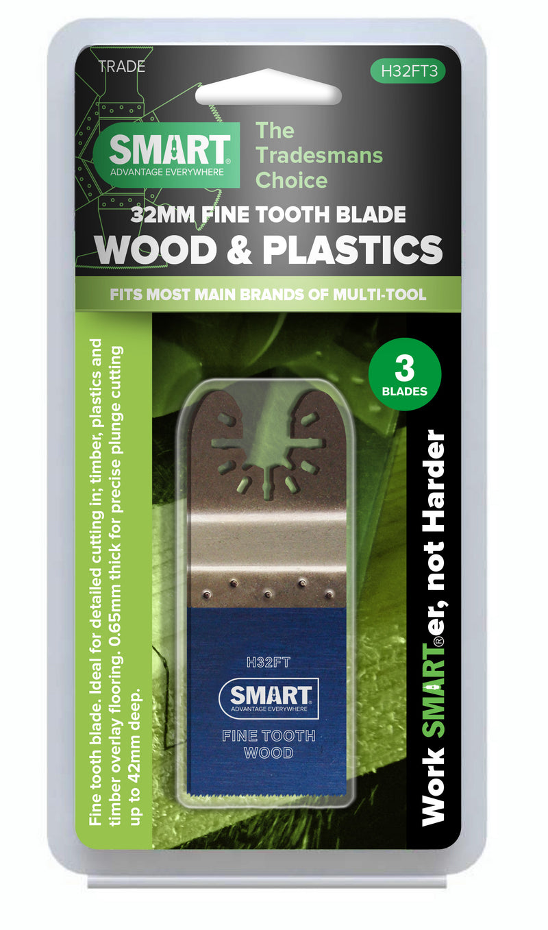 SMART H32FT3 Trade Series 32mm Fine Tooth Blade - 3 Pack