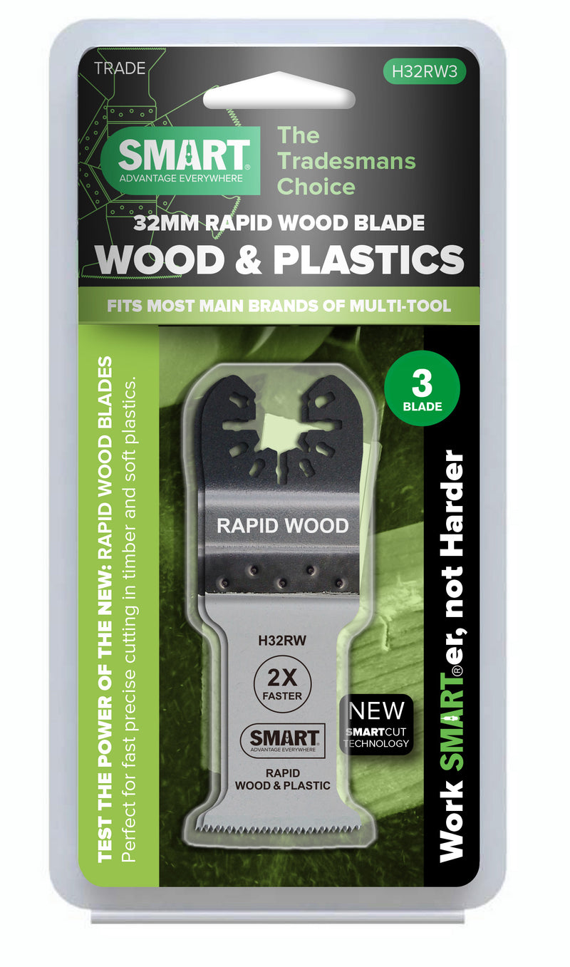 SMART H32RW3 Trade Series 32mm Rapid Wood Blade - 3 Pack