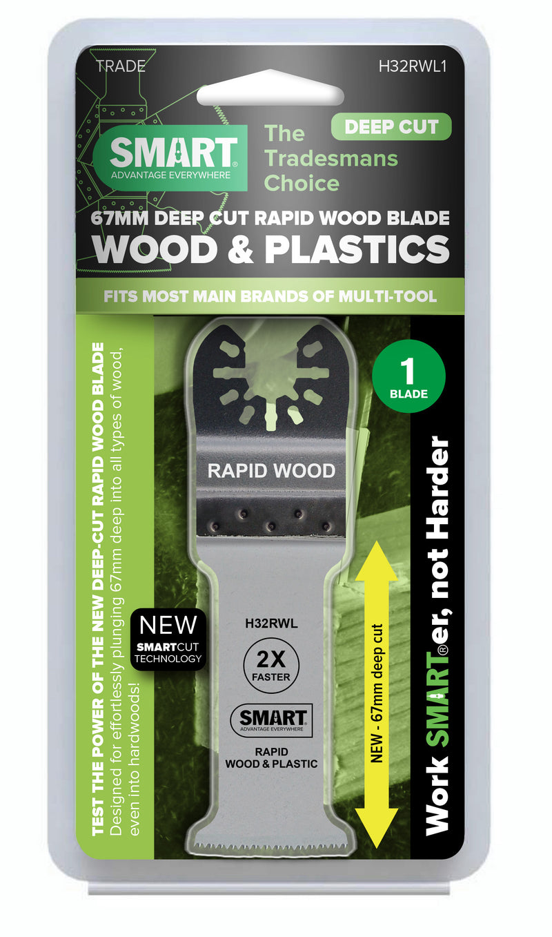 SMART H32RWL1 Trade Series 32mm Deep Cut Rapid Wood Blade