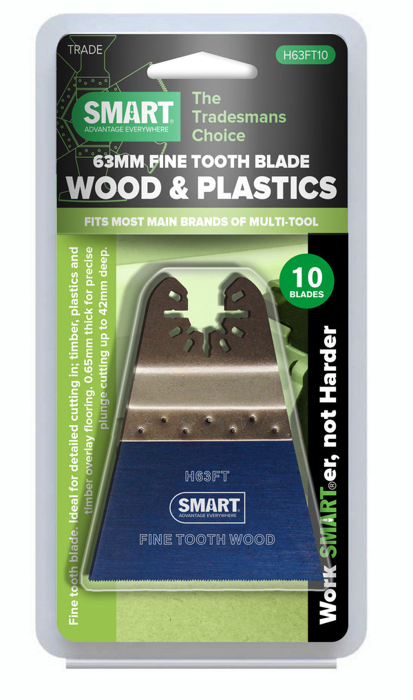 SMART H63FT10 Trade Series 63mm Fine Tooth Blade - 10 Pack