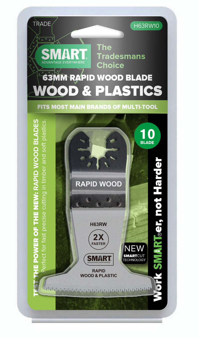 SMART H63RW10 Trade Series 63mm Rapid Wood Blade - 10 Pack