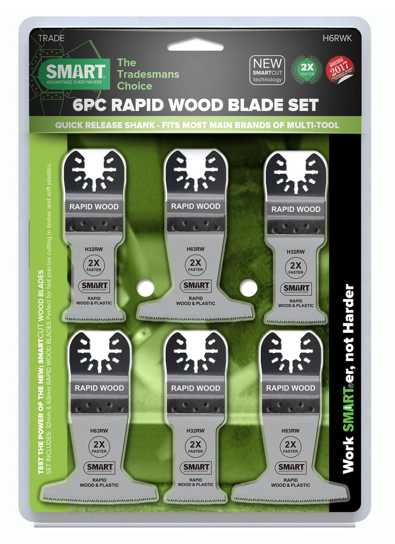 SMART H6RWK Trade Series 6 Piece Rapid Wood Blade Set