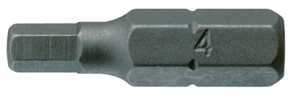 Teng Tools HEX2500403 Bit 1/4" Hex Drive 25mm Length 4mm Hex 3 Pieces