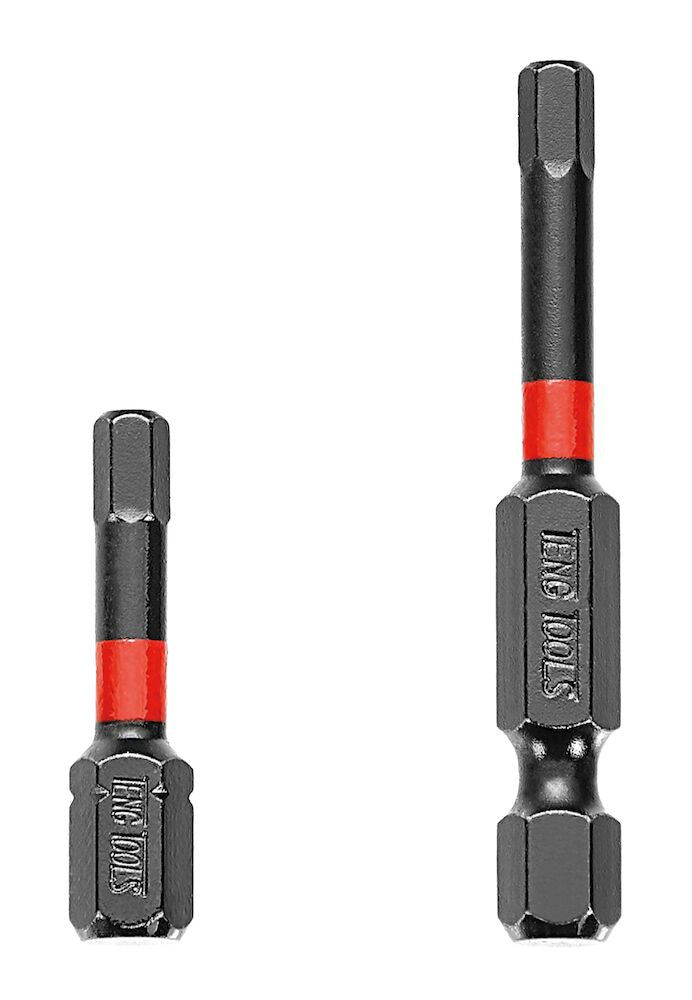 Teng Tools HEXP3000405 Impact Bit 4mm Hex 30mm Length 1/4" Hex Drive 5 Pieces