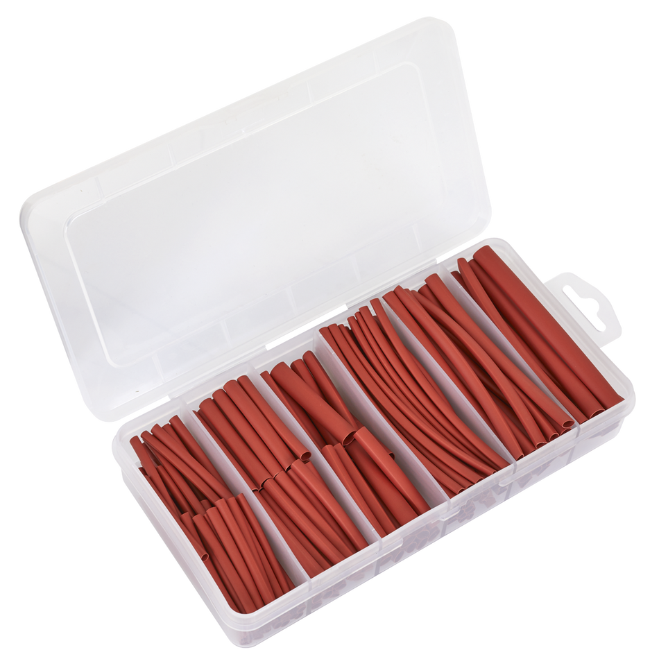 Sealey HST501R Heat Shrink Tubing Assortment 50 & 100mm 180pc - Red