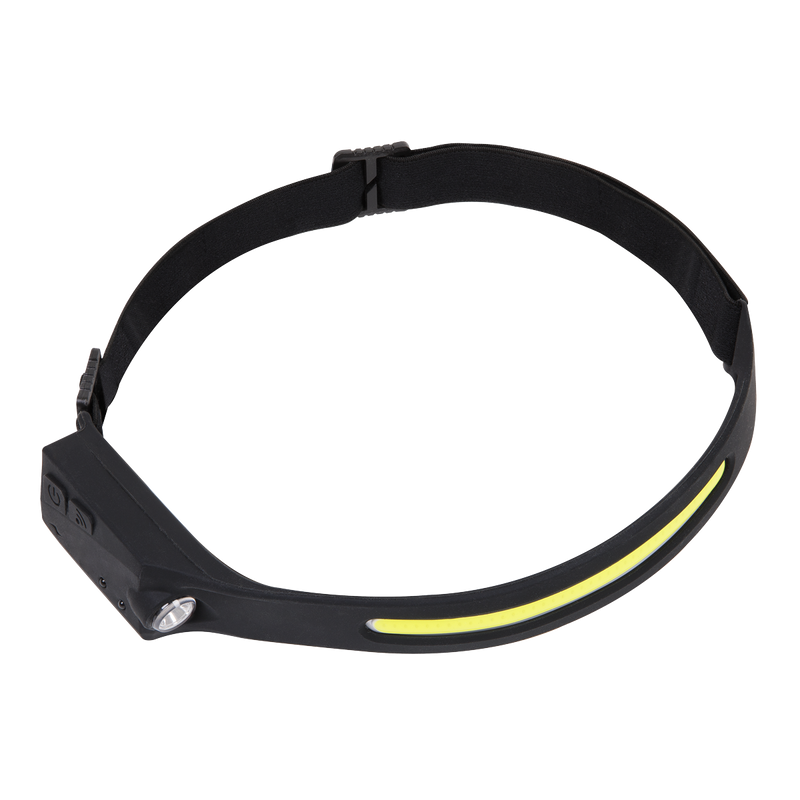 SEALEY HT104RDB Rechargeable Head Torch with Auto-Sensor 5W COB & 3W LED - Display Box of 12