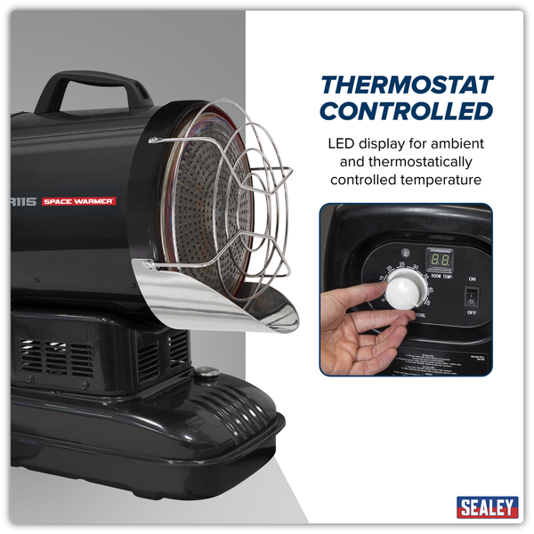 SEALEY IR115 Infrared Space Warmer¨ Kerosene/Diesel Heater 51,000Btu/hr