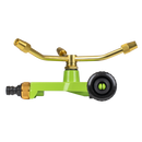 Sealey JS2032 3-Arm Brass Sprinkler with Metal Wheeled Base