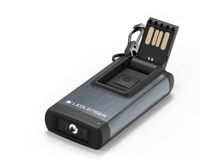 Ledlenser 502574 NEW K4R Key-ring RECHARGEABLE LED Torch - Grey / Black (120)