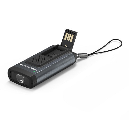 Ledlenser 502580 NEW K6R SAFETY Key-ring RECHARGEABLE LED Torch - Grey / Black (400)