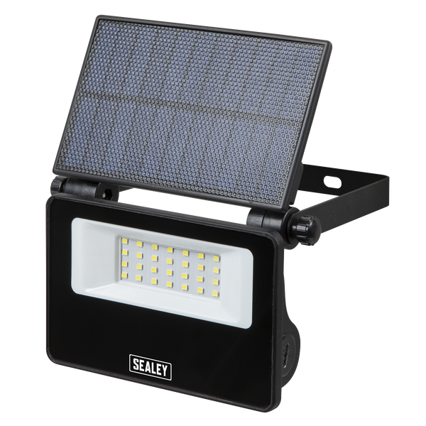 Sealey LED20S Extra-Slim Solar Floodlight with Wall Bracket 20W SMD LED