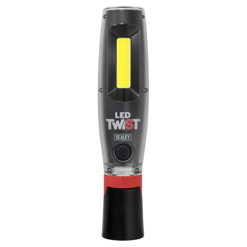 SEALEY LED3001 Rechargeable LED Twist Inspection Light 20W COB & 3W SMD, 3000lm, Magnetic Base & Power Bank