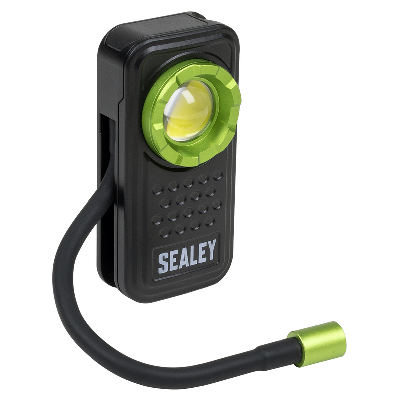 SEALEY LED600FX Pocket Light with Flexi Inspection Light 8W COB LED & 1W SMD LED
